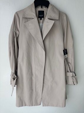 Simply Vera Vera Wang Neutral Taupe Trench Coat